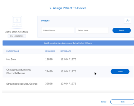 Assign patient to device
