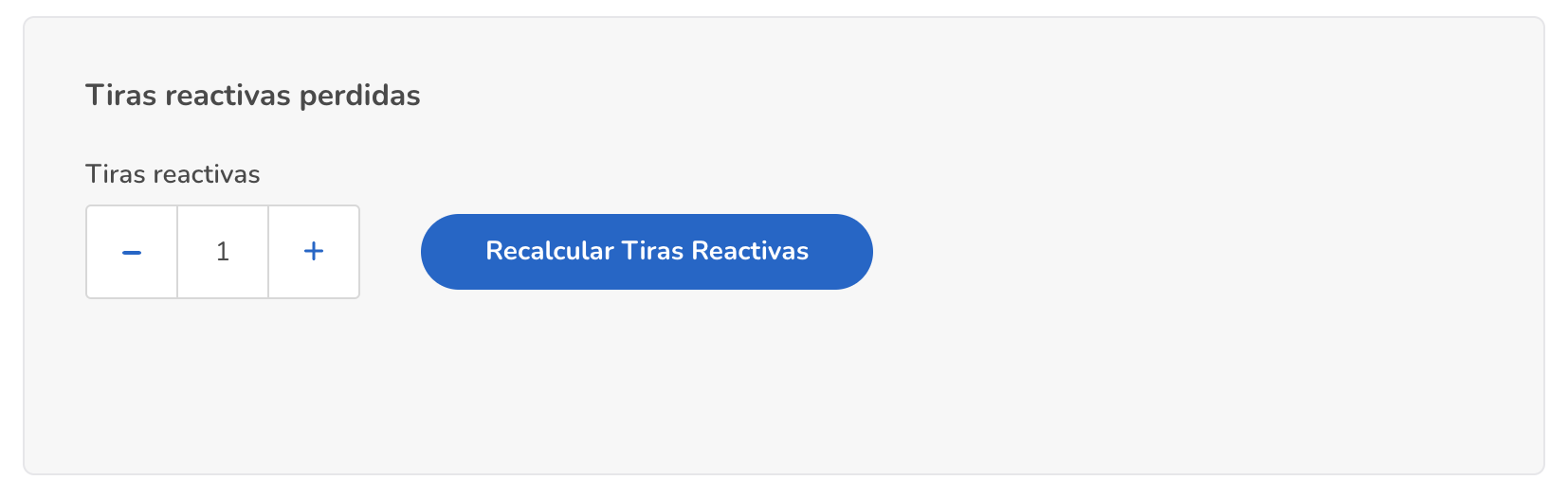 Tiras reactivas perdidas